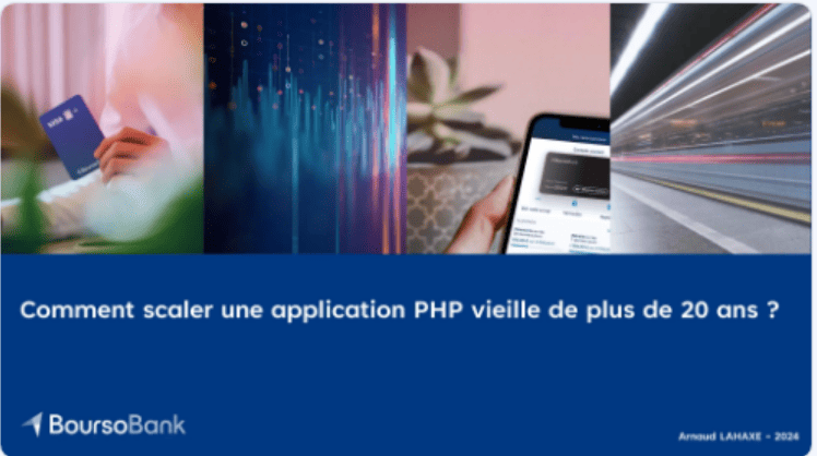 Première slide de la conférence: Comment scaler une application PHP vieille de plus de 20 ans ?